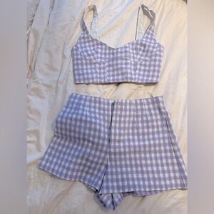 Zara Set Plaid Purple